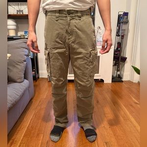 Abercrombie & Fitch Olive Green Cargo Pant (30x32)